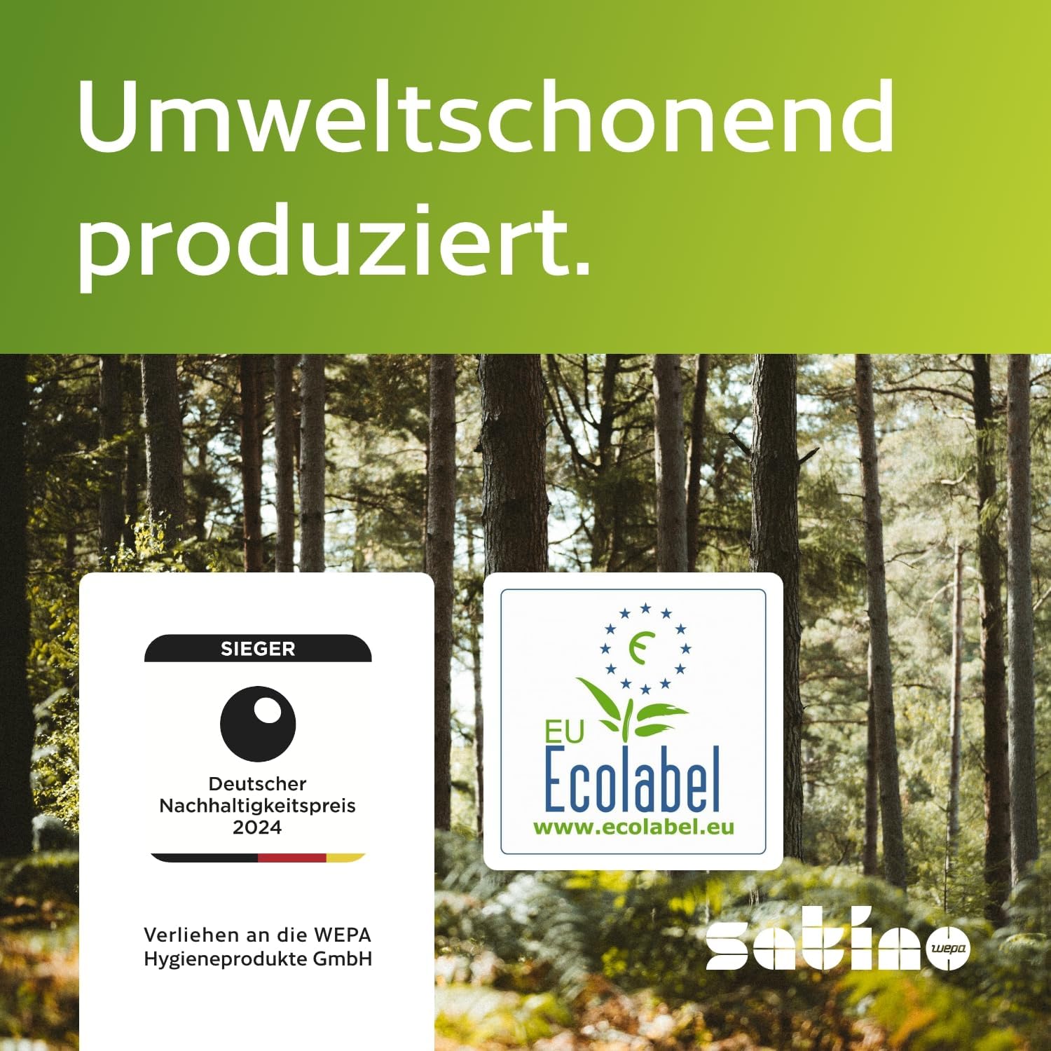 Satino – 3.200 Papierhandtücher – 2 lagig – 25 x 23 cm (gefaltet: 25 x 11,5 cm) – ZZ-Falz/V-Falz - saugstark & fusselfrei - Handtuchpapier aus Recyclingpapier - Papiertücher für PT3 & H3 – Papier