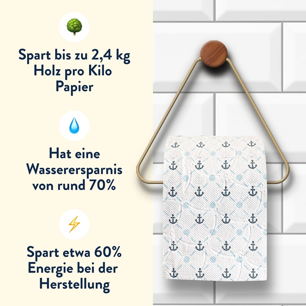 Extra dicke Rolle mit 300 Blatt 3-lagig