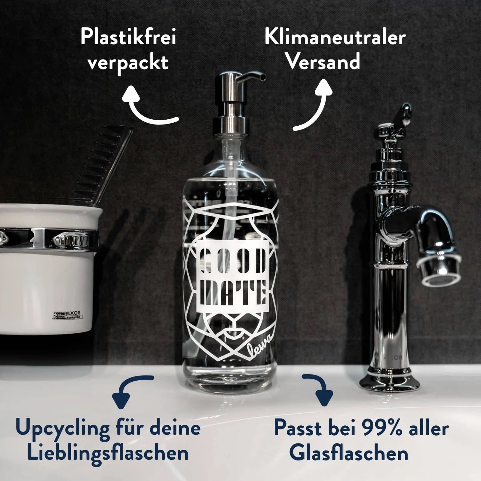 Passend für die meisten Flaschen