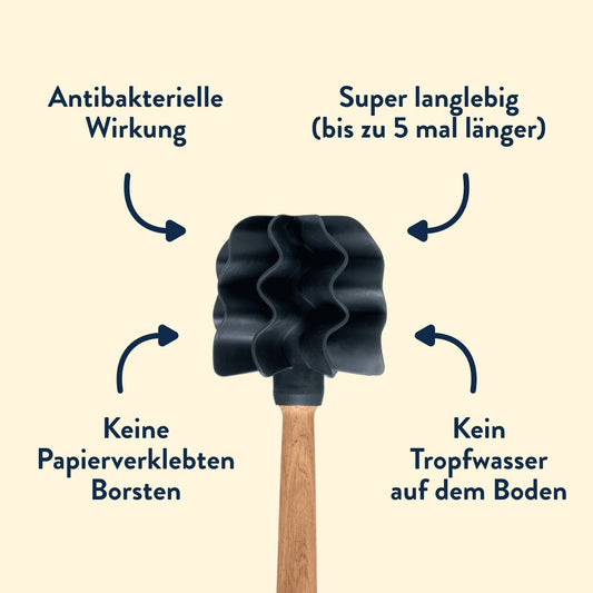 Antibakterielle Reinigung - keine verklebte Borsten