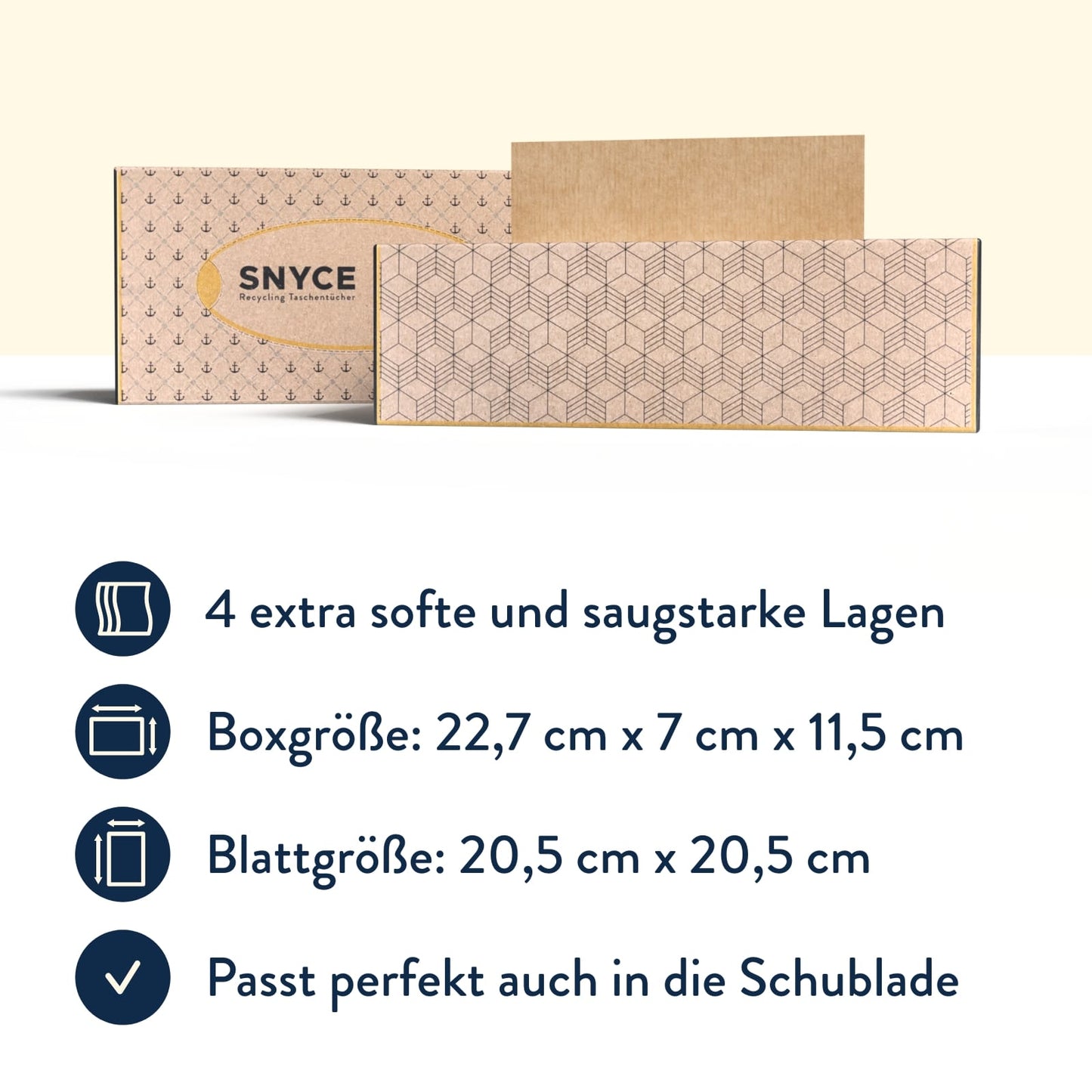Taschentücher in der Design-Box