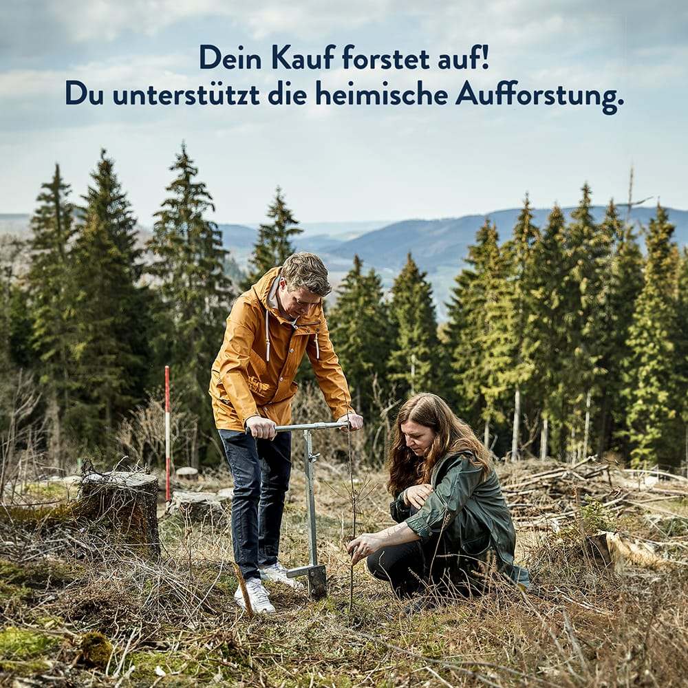 Klimaneutraler Versand + Kauf unterstützt Aufforstungsprojekte