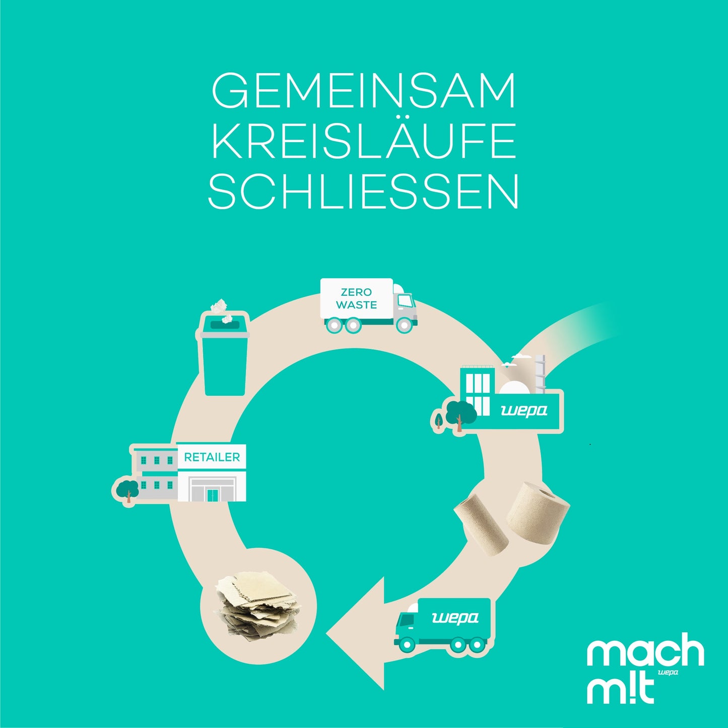 mach m!t PURE Toilettenpapier 3-lagig - Vorratspack