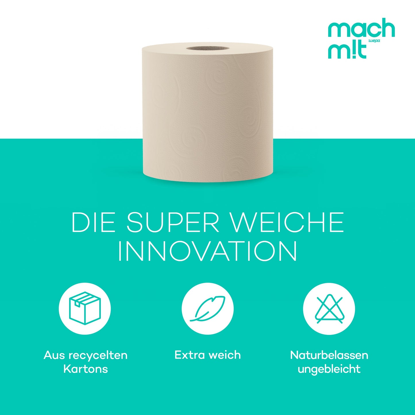 mach m!t PURE Toilettenpapier 3-lagig - Vorratspack