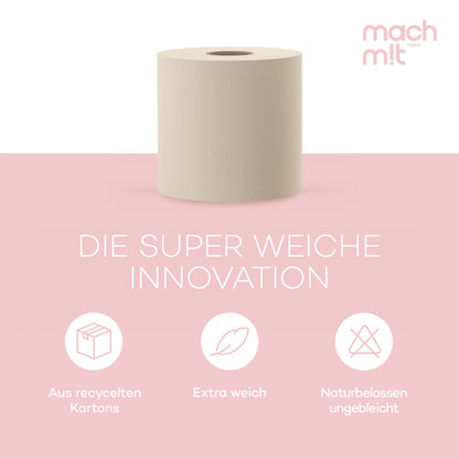 mach m!t PURE Toilettenpapier 4-lagig aus recyceltem Karton