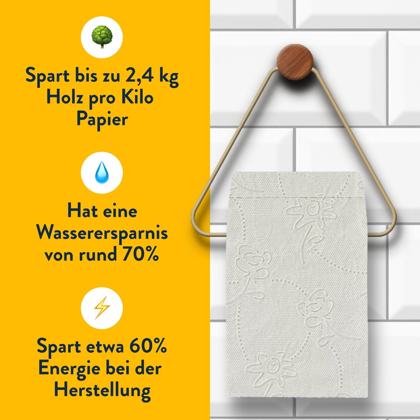 Toilettenpapier Vorratspackung - 60 Rollen